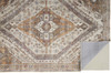 4' x 6' Ivory Orange and Brown Abstract Area Rug