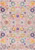 4' x 6' Silver Floral Power Loom Area Rug