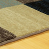 4' x 6' Blue and Teal Geometric Power Loom Stain Resistant Area Rug