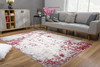 4' x 6' Red Abstract Dhurrie Area Rug