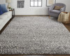 4' x 6' Gray Taupe and Ivory Abstract Power Loom Stain Resistant Area Rug