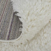 4' x 6' White Shag Power Loom Stain Resistant Area Rug