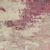 4' x 6' Ivory and Pink Abstract Power Loom Non Skid Area Rug