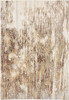 4' x 6' Tan Ivory and Brown Abstract Area Rug