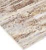 4' x 6' Tan Ivory and Brown Abstract Area Rug