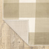 4' x 6' Beige and Ivory Geometric Power Loom Stain Resistant Area Rug