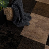 4' x 6' Brown Checkered Power Loom Area Rug