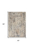 4' x 6' Beige & Grey Abstract Power Loom Non Skid Area Rug