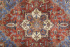 4' x 6' Blue Red and Ivory Floral Area Rug