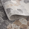 4' x 6' Beige Cobblestone Pattern Area Rug