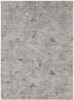 4' x 6' Ivory Gray and Tan Abstract Power Loom Distressed Stain Resistant Area Rug