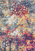 4' x 6' Teal Blue Abstract Dhurrie Area Rug