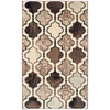 4' x 6' Ivory Quatrefoil Power Loom Distressed Stain Resistant Area Rug