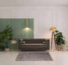 4' x 6' Taupe Shag Stain Resistant Area Rug