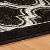 4' x 6' Black Geometric Stain Resistant Area Rug