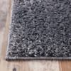 4' x 6' Grey Shag Stain Resistant Area Rug