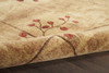 4' x 6' Brown Floral Power Loom Polyester Area Rug
