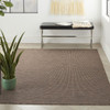 4' x 6' Brown Power Loom Area Rug