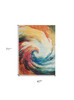 4' x 6' Wave Abstract Power Loom Non Skid Area Rug