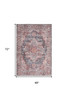 4' x 6' Multicolor Oriental Power Loom Distressed Washable Cotton Area Rug