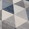 4' x 6' Navy Blue Geometric Diamond Area Rug