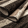 4' x 6' Chocolate Patchwork Power Loom Stain Resistant Area Rug