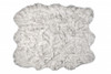 5' x 6' Grey Ombre Faux Sheepskin Non Skid Area Rug