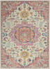 5' x 7' Pink and Ivory Southwestern Dhurrie Area Rug