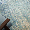 5' x 7' Ivory & Blue Abstract Power Loom Area Rug