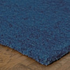 5' x 7' Deep Blue Shag Tufted Handmade Stain Resistant Area Rug