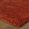5' x 7' Rust Red Shag Tufted Handmade Stain Resistant Area Rug
