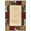 5' x 7' Ivory Southwestern Power Loom Stain Resistant Area Rug