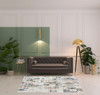 5' x 7' Blue Abstract Polypropylene Area Rug