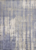 5' x 7' Grey Blue Hand Loomed Abstract Brushstroke Indoor Area Rug