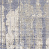 5' x 7' Grey Blue Hand Loomed Abstract Brushstroke Indoor Area Rug