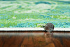 5' x 7' Teal Abstract Splash Indoor Area Rug