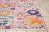 5' x 7' Silver Floral Power Loom Area Rug