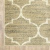 5' x 7' Beige & Ivory Geometric Power Loom Stain Resistant Area Rug