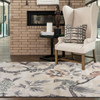 5' x 7' Soft Beige Birds and Trees Area Rug