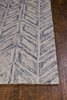 5' x 7' Blue Hand Tufted Wool Herringbone Indoor Rectangle Area Rug