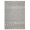 5' x 7' Grey Geometric Pattern Wool Indoor Area Rug