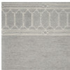 5' x 7' Grey Geometric Pattern Wool Indoor Area Rug