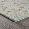 5' x 7' Blue and Ivory Wool Hand Tufted Area Rug