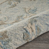 5' x 7' Blue and Ivory Wool Hand Tufted Area Rug