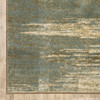 5' x 7' Blue and Brown Distressed Area Rug
