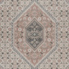 5' x 7' Gray and Blush Traditional Area Rug