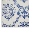 5' x 7' Blue & Ivory Floral Dhurrie Area Rug