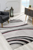 5' x 7' Gray Abstract Dhurrie Area Rug
