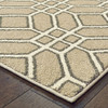 5' x 7' Sand & Ivory Geometric Power Loom Stain Resistant Area Rug