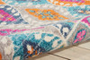 5' x 7' Blue and Pink Ogee Power Loom Area Rug